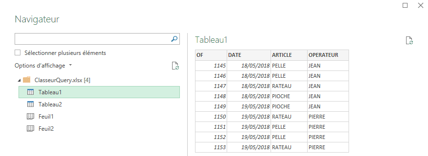 tableaux power query